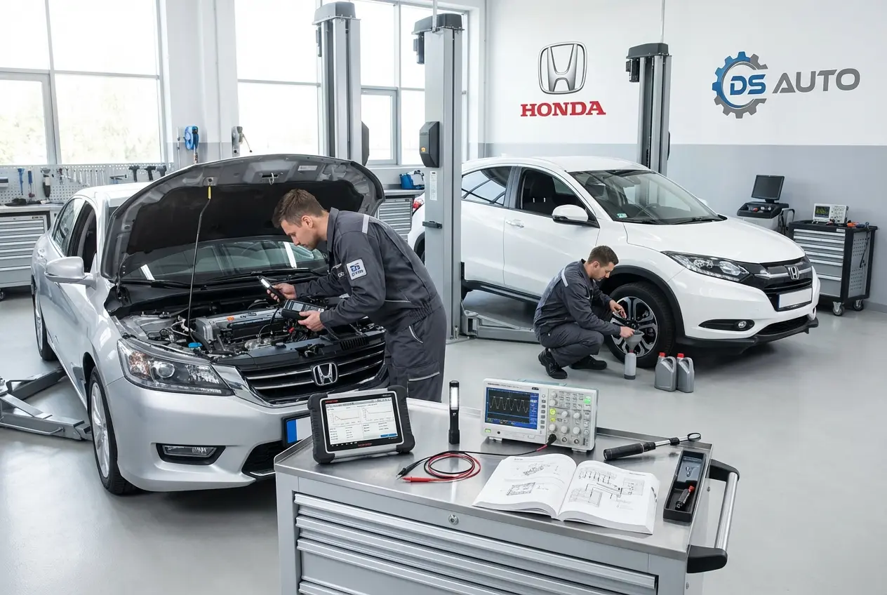 Проверка ДВС Honda в автосервисе DS Auto в Жуковском
