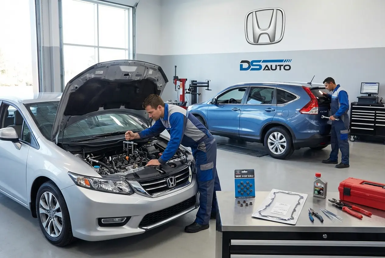 Замена маслосъемных колпачков на двигателе Honda в автосервисе DS Auto в Жуковском

